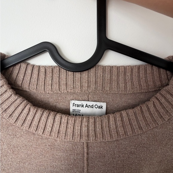 Frank & Oak Relaxed Scoopneck Sweater in Taupe Brown - Picture 3 of 4